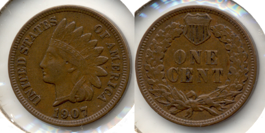1907 Indian Head Cent EF-40 k