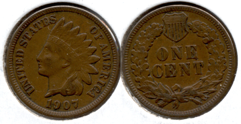 1907 Indian Head Cent EF-40 m