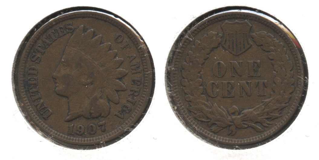 1907 Indian Head Cent Fine-12 #ac