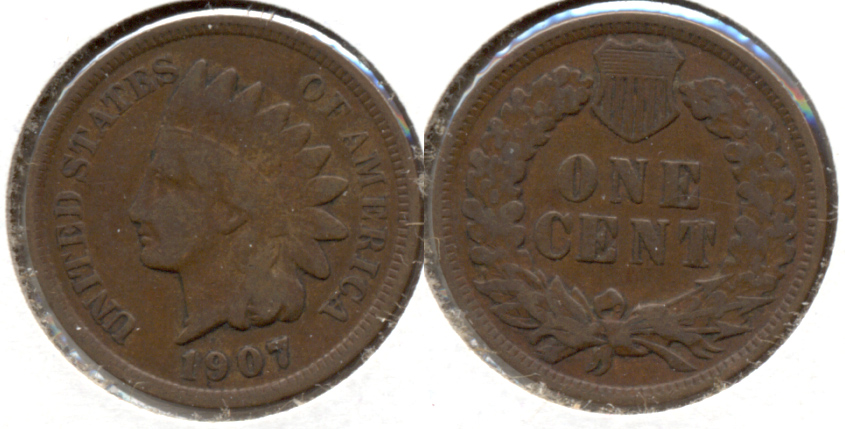 1907 Indian Head Cent Good-4 a