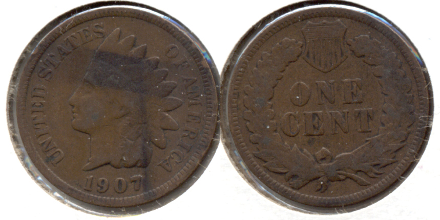 1907 Indian Head Cent Good-4 d