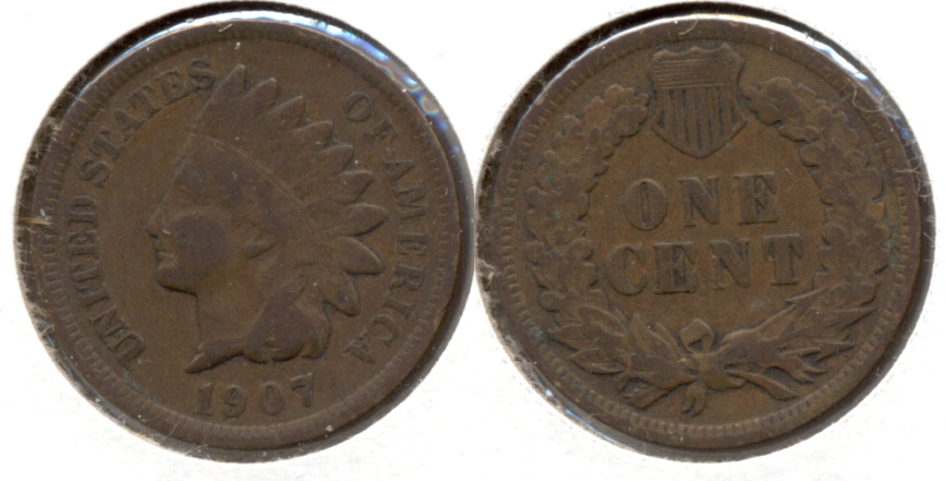 1907 Indian Head Cent Good-4 h