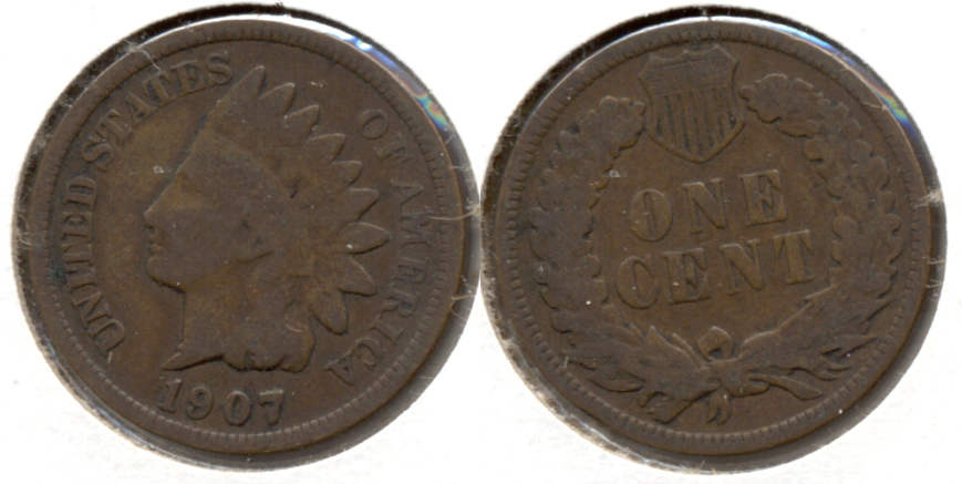 1907 Indian Head Cent Good-4 j