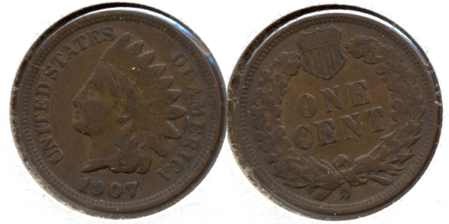 1907 Indian Head Cent Good-4 n