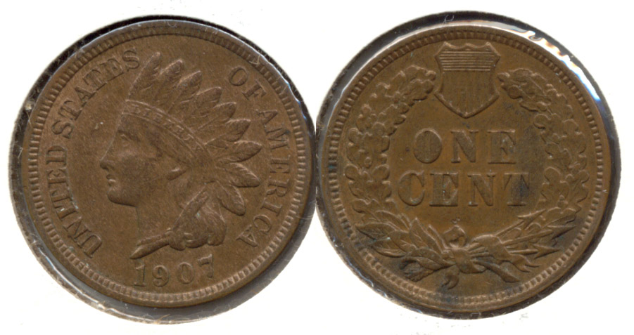 1907 Indian Head Cent MS-60 Brown c