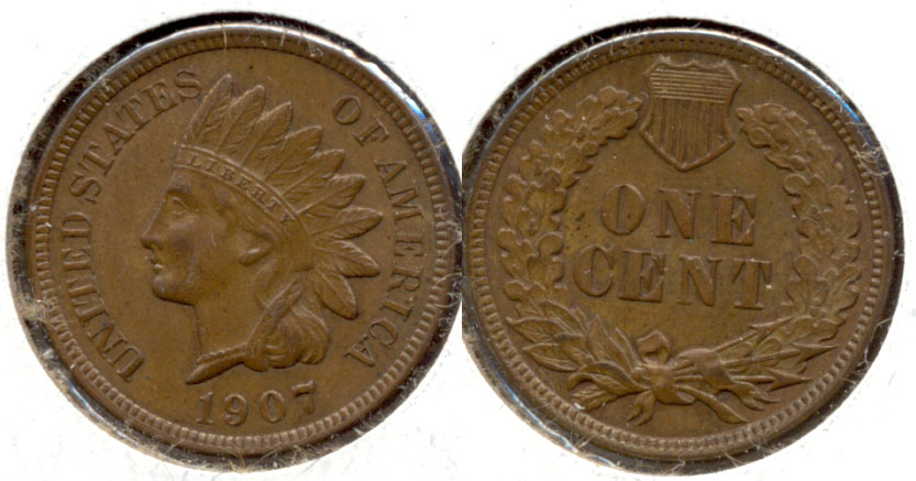 1907 Indian Head Cent MS-63 Brown