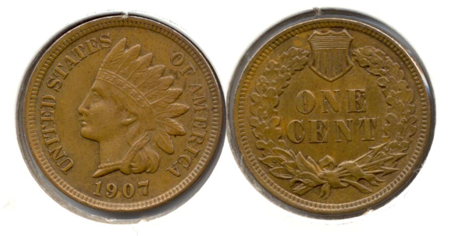 1907 Indian Head Cent MS-63 Brown c
