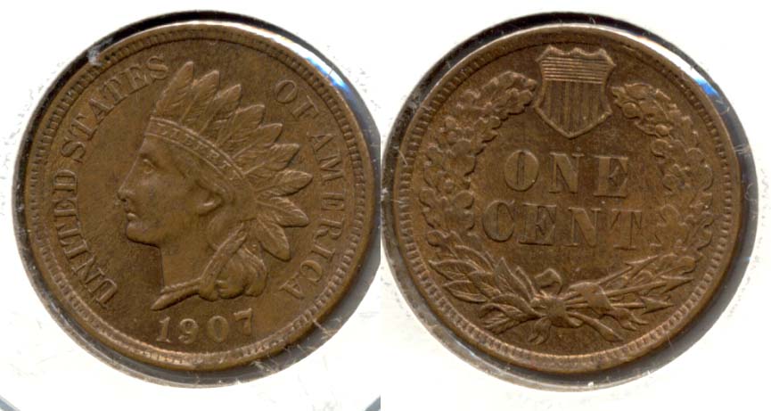 1907 Indian Head Cent MS-64 Brown