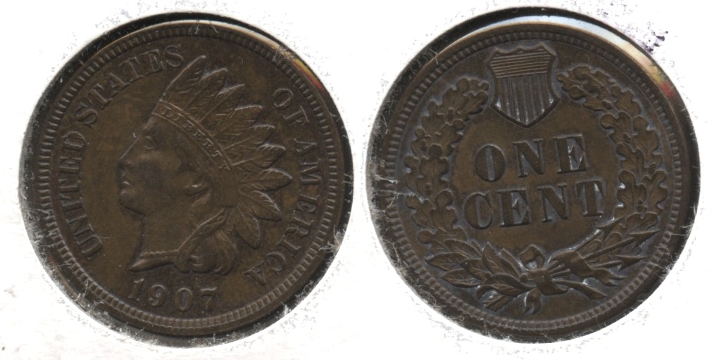 1907 Indian Head Cent MS-64 Brown #a
