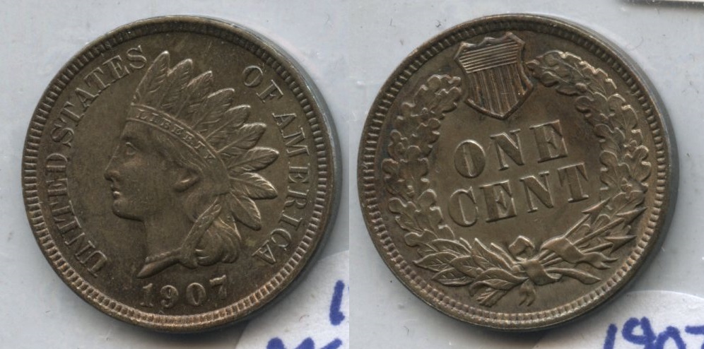 1907 Indian Head Cent MS-64 Brown #b