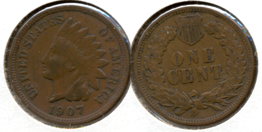 1907 Indian Head Cent VF-20 ai