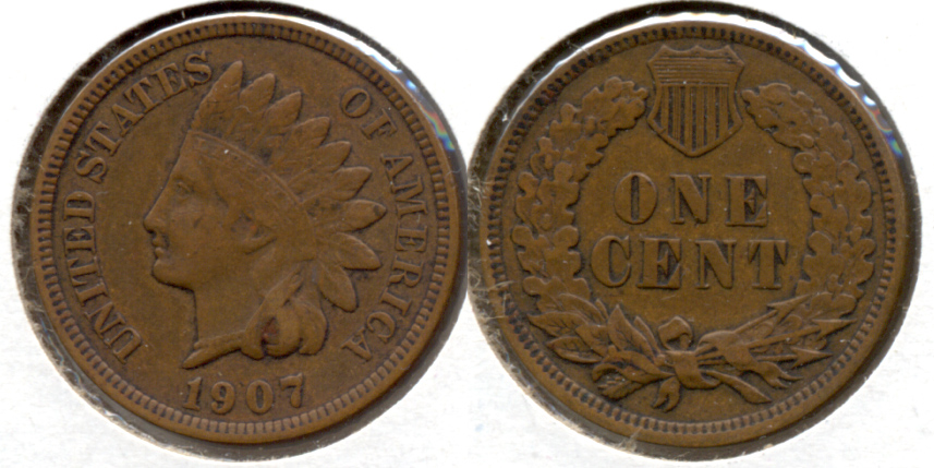 1907 Indian Head Cent VF-20 aj