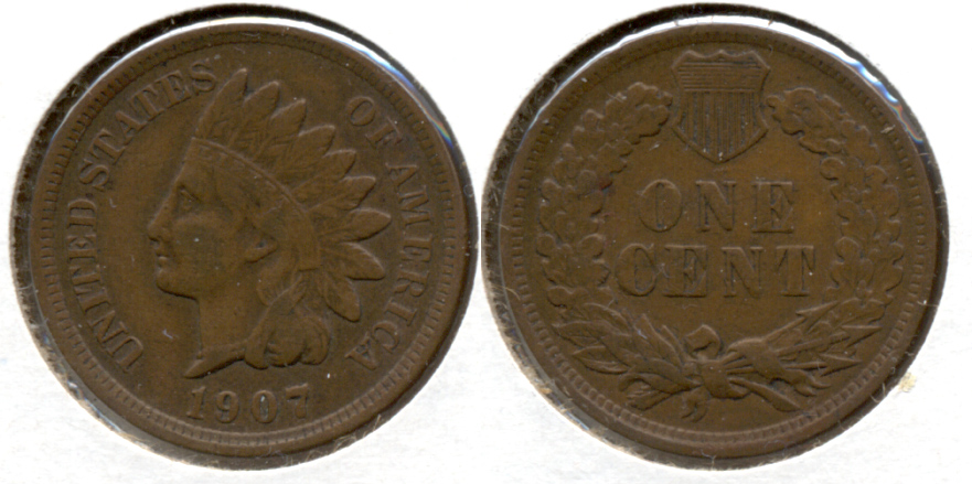 1907 Indian Head Cent VF-20 au