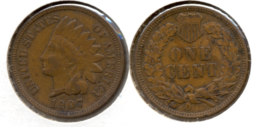 1907 Indian Head Cent VF-20 aw