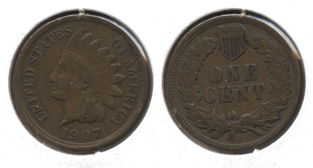 1907 Indian Head Cent VF-20 #bh