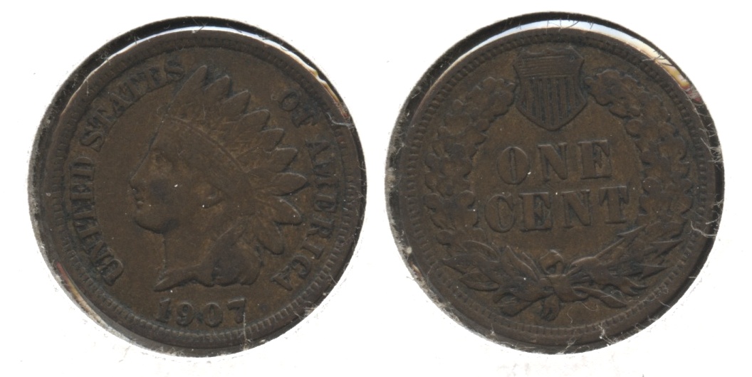 1907 Indian Head Cent VF-20 #bn
