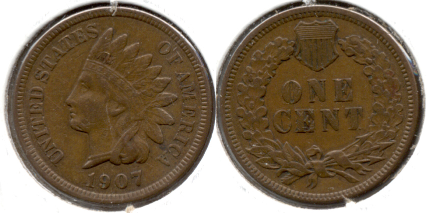 1907 Indian Head Cent VF-20 d