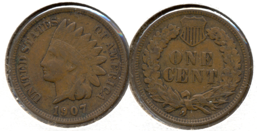 1907 Indian Head Cent VF-20 h