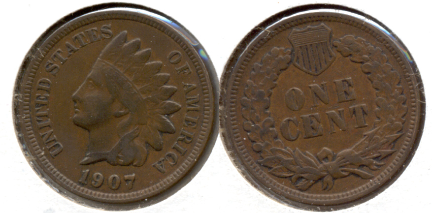 1907 Indian Head Cent VF-20 j