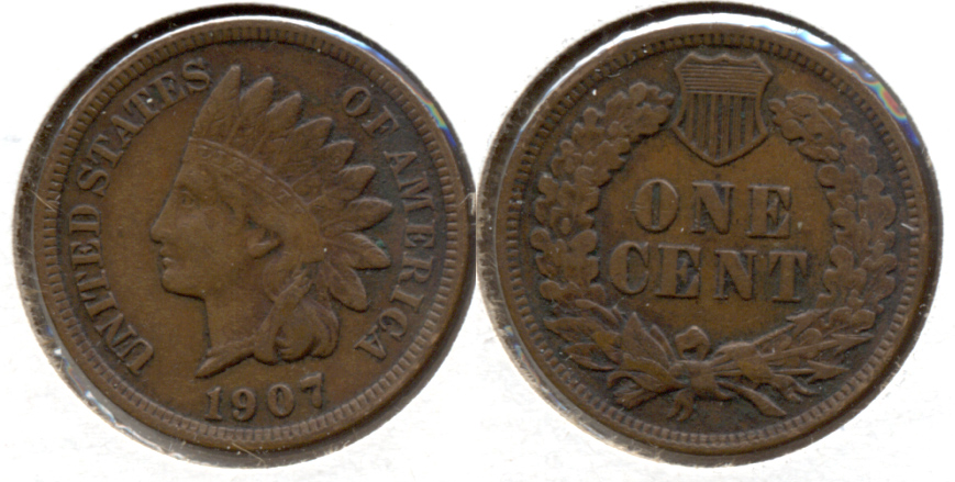 1907 Indian Head Cent VF-20 n