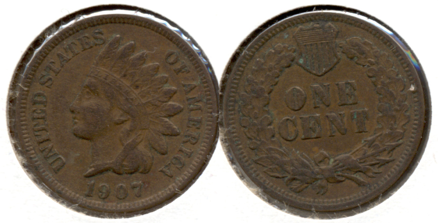 1907 Indian Head Cent VF-20 z