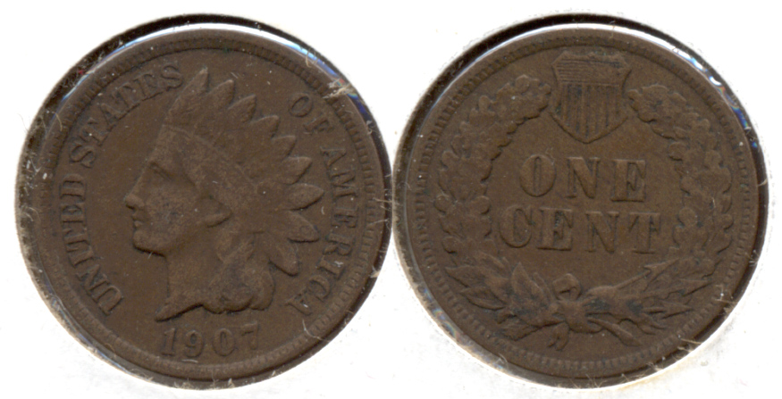 1907 Indian Head Cent VG-10 a