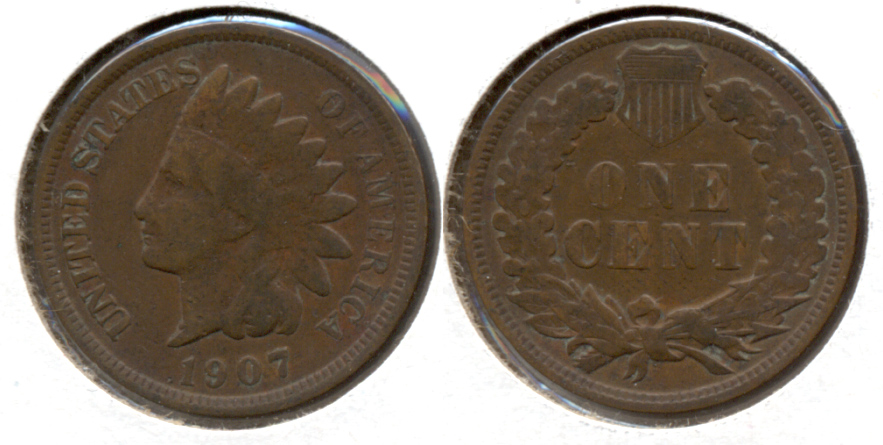 1907 Indian Head Cent VG-8 b