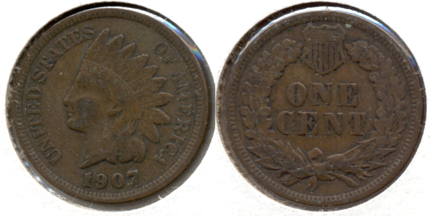 1907 Indian Head Cent VG-8 q