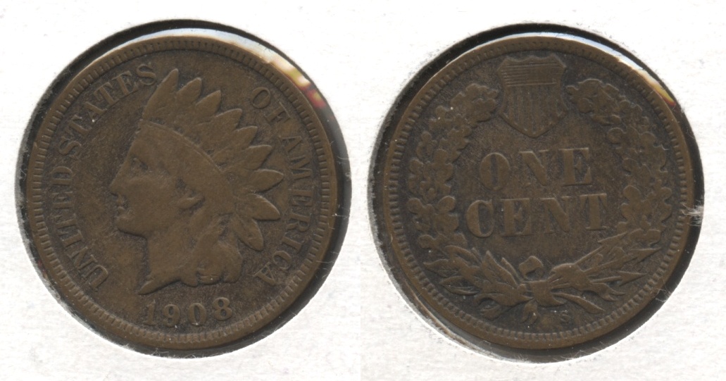 1908-S Indian Head Cent Fine-12 #c