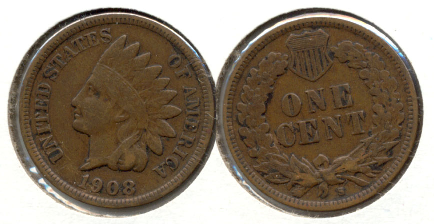 1908-S Indian Head Cent VF-20