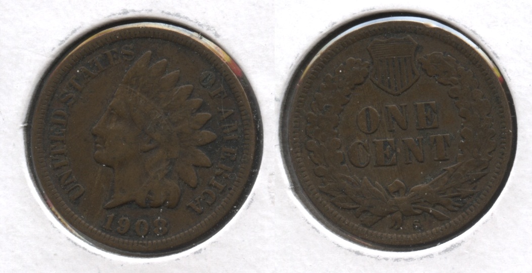 1908-S Indian Head Cent VF-20 #d