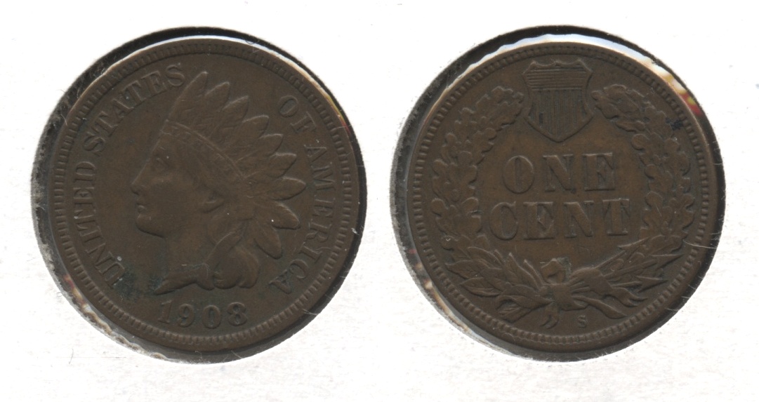 1908-S Indian Head Cent VF-20 #i