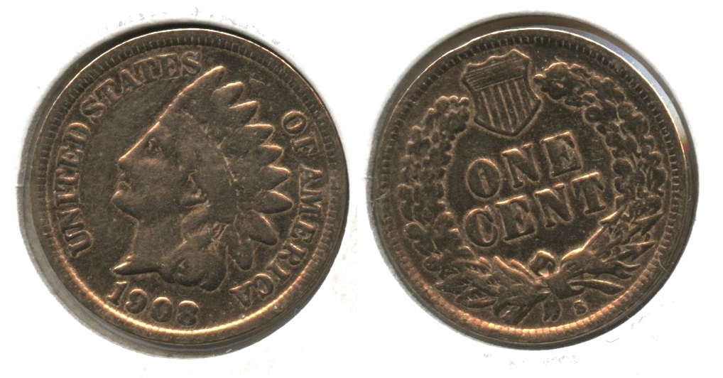 1908-S Indian Head Cent VG-8 #g Polished