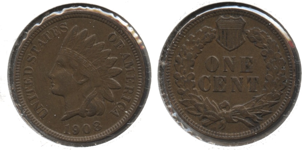 1908 Indian Head Cent AU-50 #g