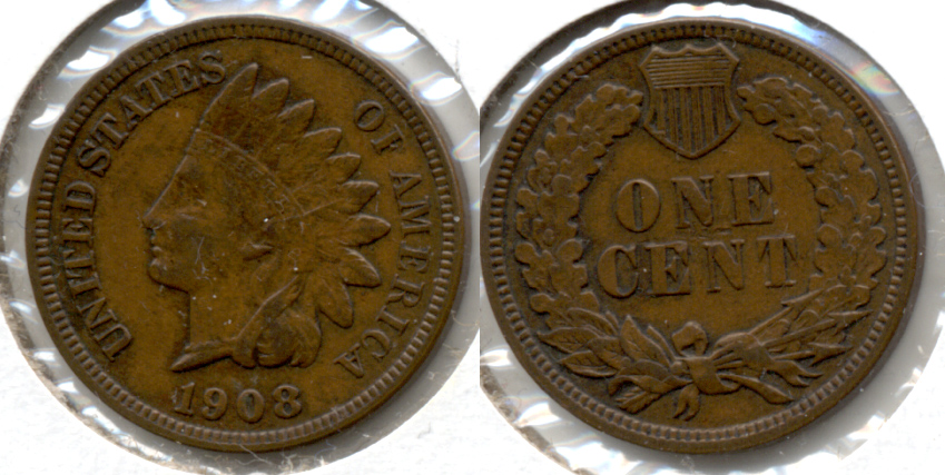 1908 Indian Head Cent EF-40 e