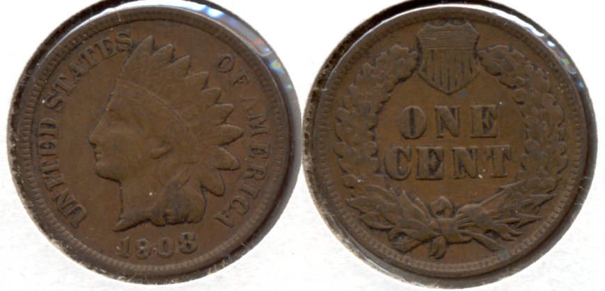1908 Indian Head Cent Fine-12 p