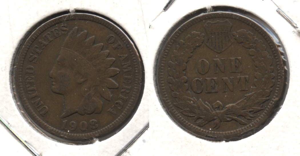 1908 Indian Head Cent Fine-12 #s