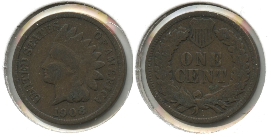 1908 Indian Head Cent Good-4 #h