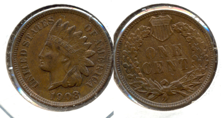 1908 Indian Head Cent MS-63 Brown d