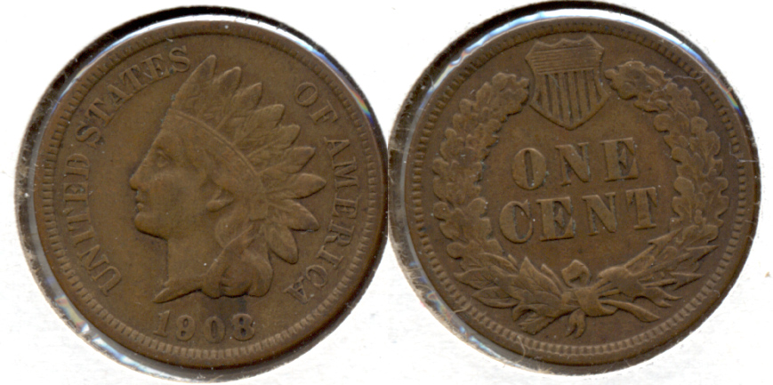 1908 Indian Head Cent VF-20 d