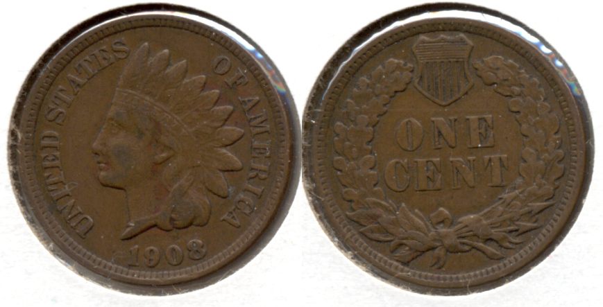 1908 Indian Head Cent VF-20 m