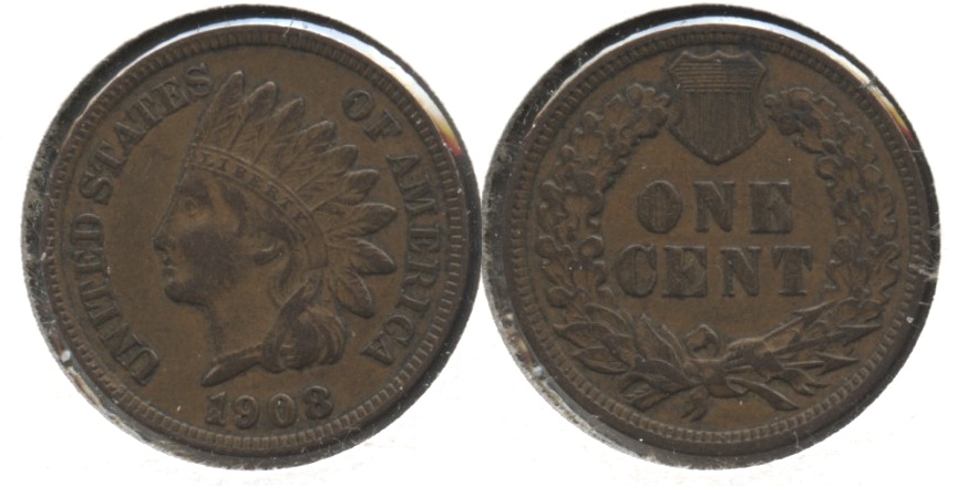1908 Indian Head Cent VF-20 #o