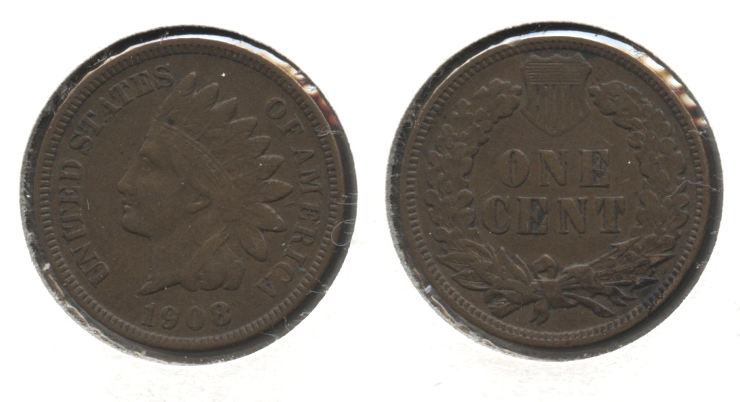 1908 Indian Head Cent VF-20 #s