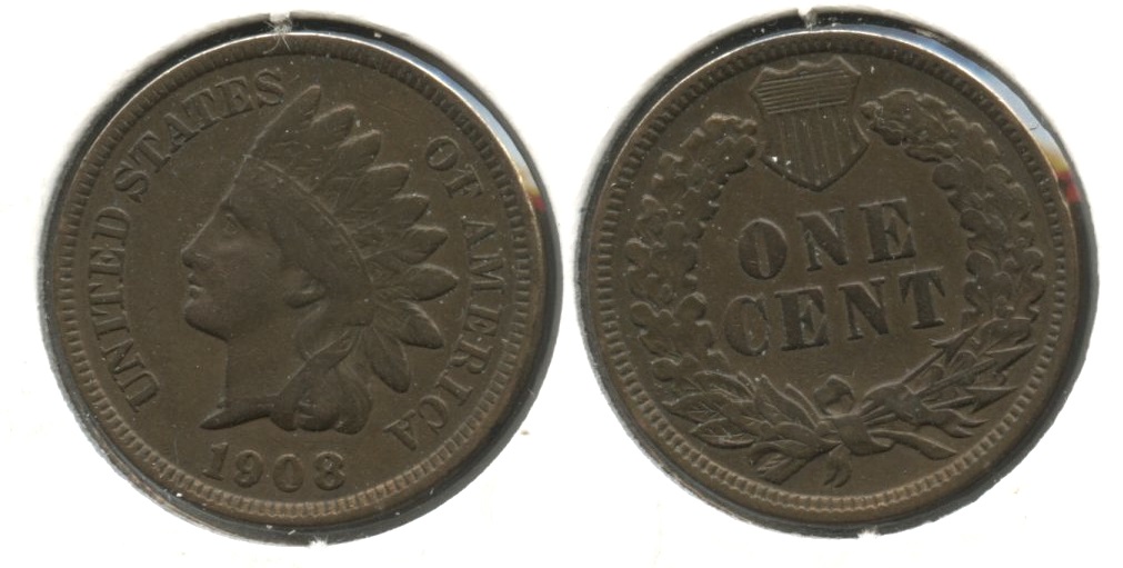 1908 Indian Head Cent VF-20 #u