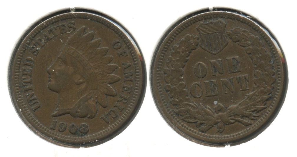 1908 Indian Head Cent VF-20 #v