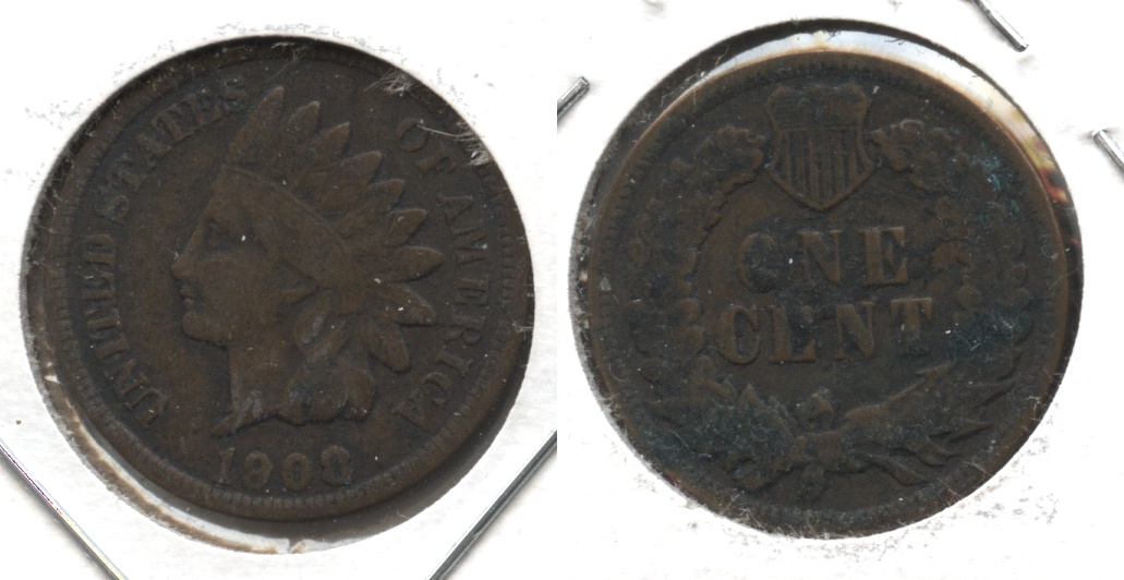 1908 Indian Head Cent VG-8 #j Bit Dark