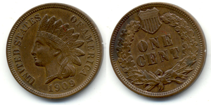 1909 Indian Head Cent AU-50