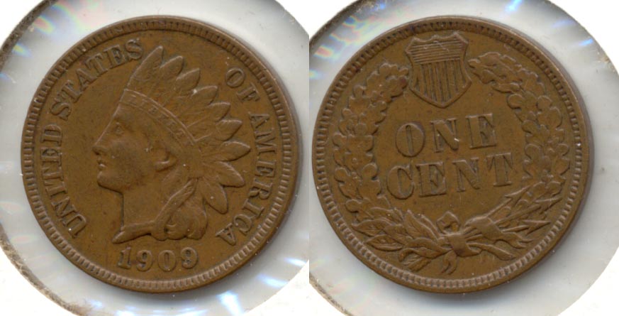1909 Indian Head Cent AU-50 h