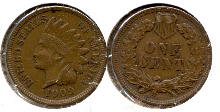 1909 Indian Head Cent AU-50 k