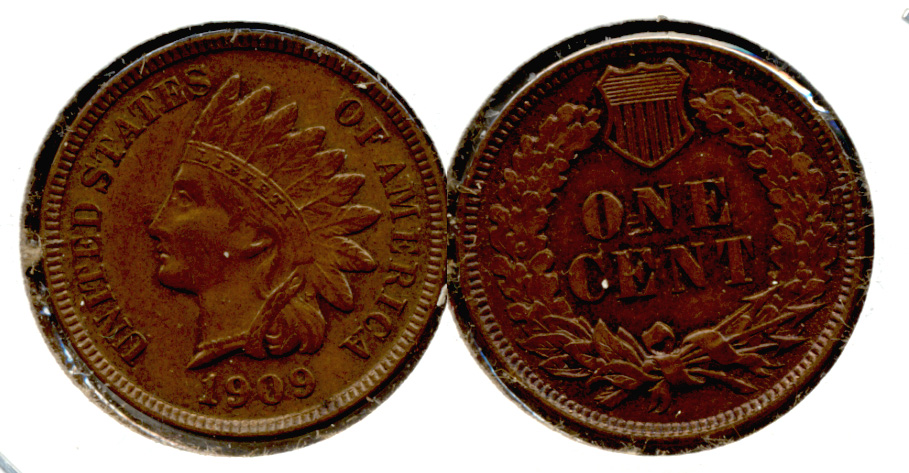 1909 Indian Head Cent AU-55 d